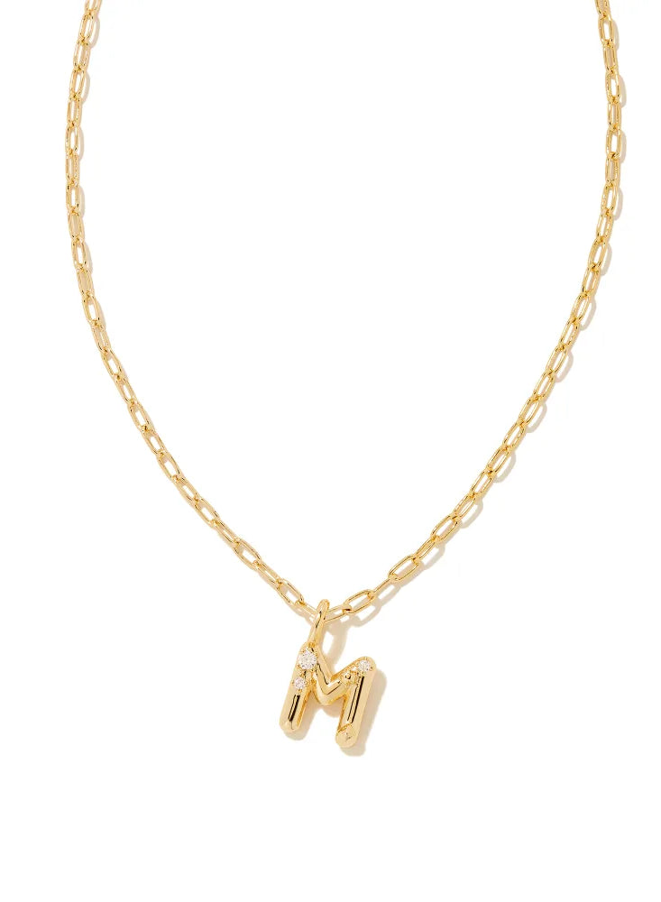 Kendra Scott: Crystal Letter Pendant Necklace - Obsession Boutique