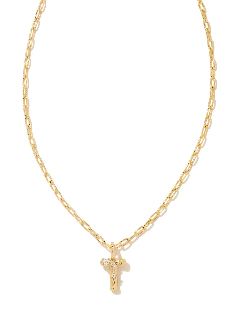 Kendra Scott: Crystal Letter Pendant Necklace - Obsession Boutique