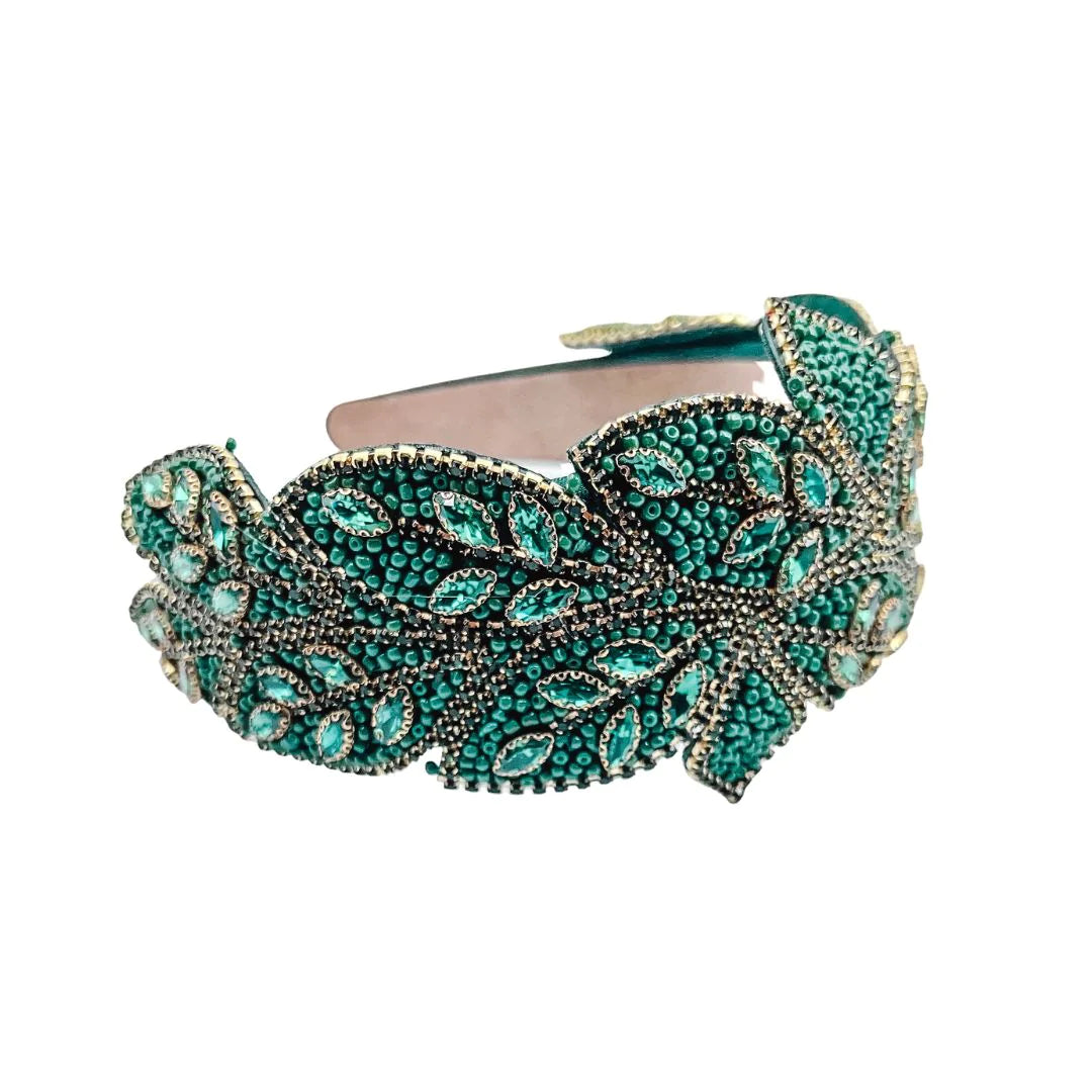 Treasure Jewels Roaring 20's Emerald Headband Obsession Boutique