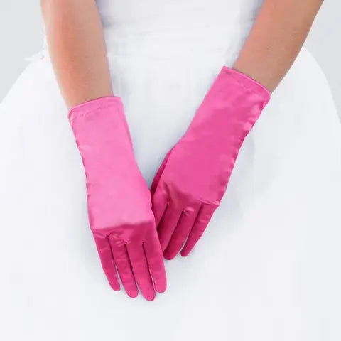 Wrist Length Satin Women's Gloves - Obsession Boutique