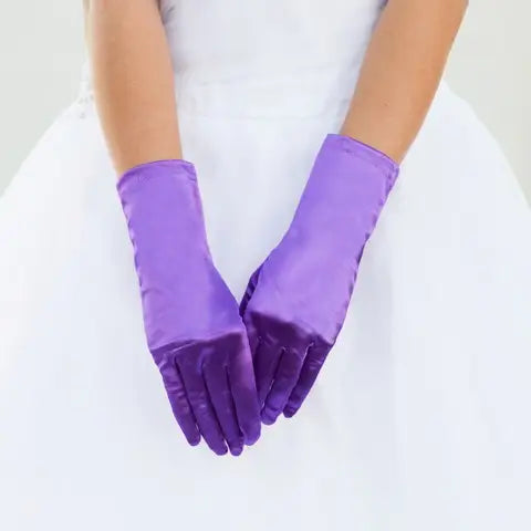 Wrist Length Satin Women's Gloves - Obsession Boutique