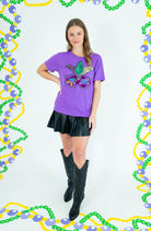 Carnival Purple Crew Neck Shirt - Obsession Boutique