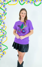 Carnival Purple Crew Neck Shirt - Obsession Boutique