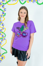 Carnival Purple Crew Neck Shirt - Obsession Boutique