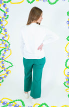 Mardi Gras King Cake Baby Sequin Long Sleeve T-Shirt - Obsession Boutique