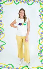 Mardi Gras Color Block Alligator Sweater Tank - Obsession Boutique