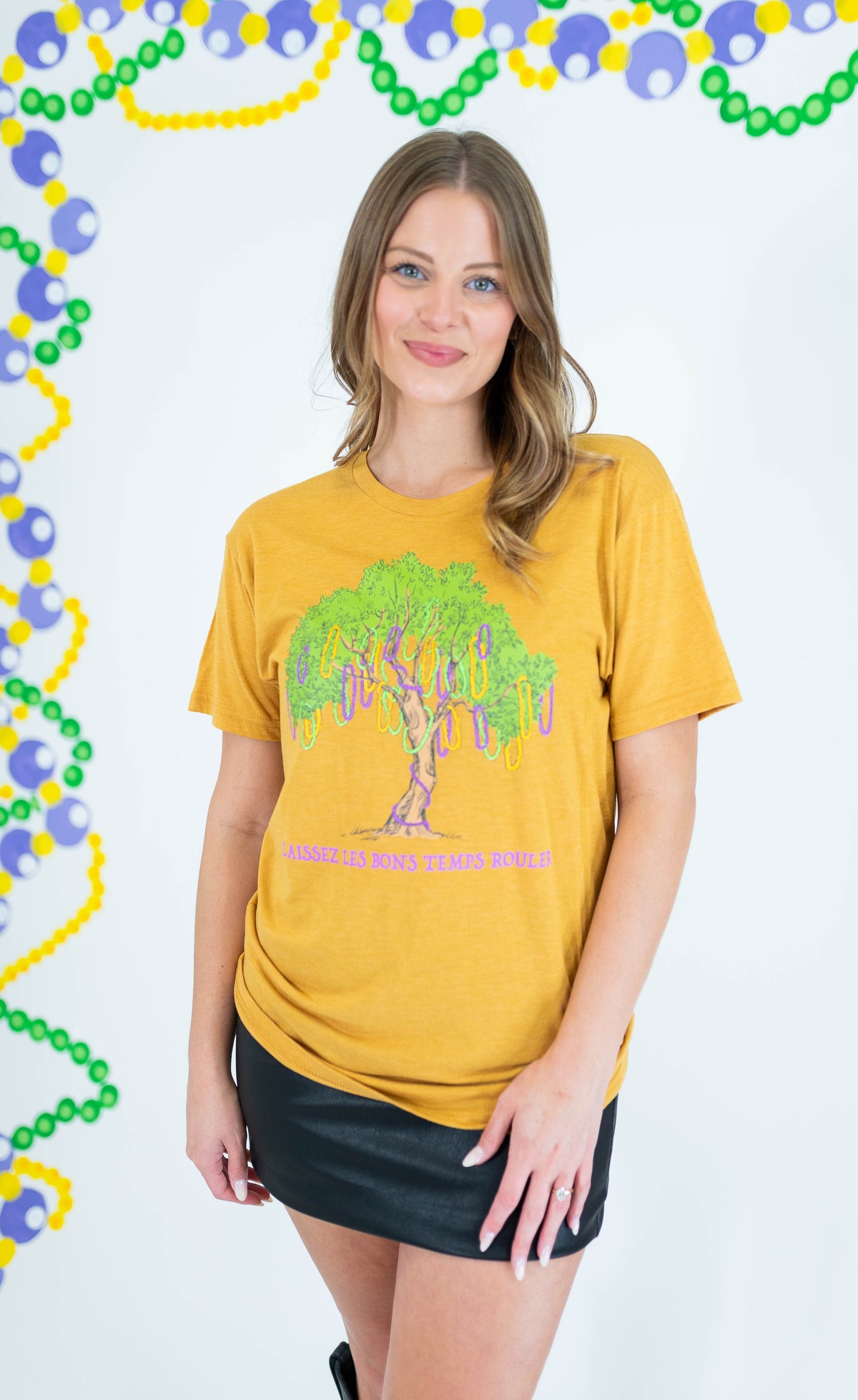 Mardi Gras Bead Tree T-Shirt - Obsession Boutique