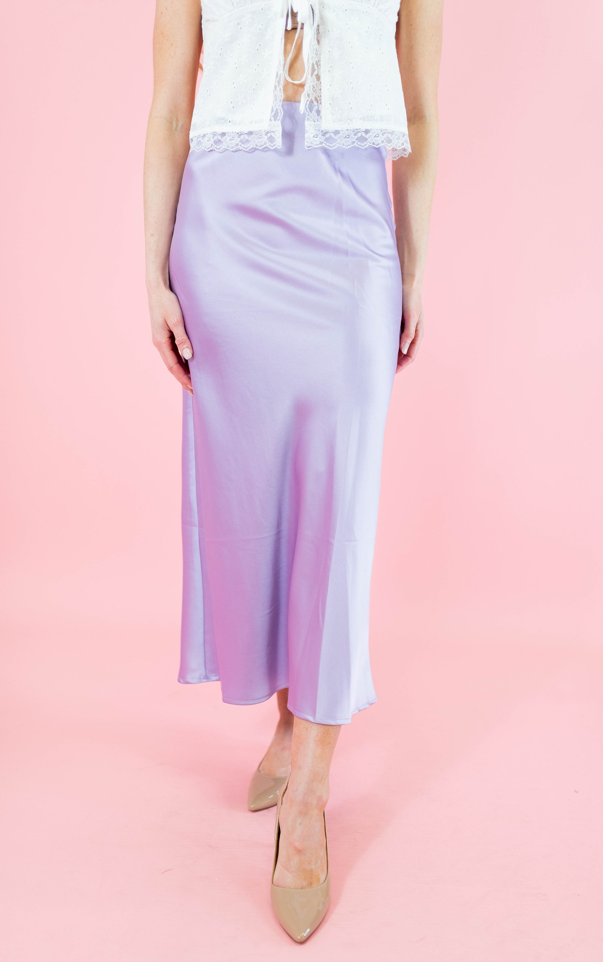 Midi Satin Skirt – Obsession Boutique