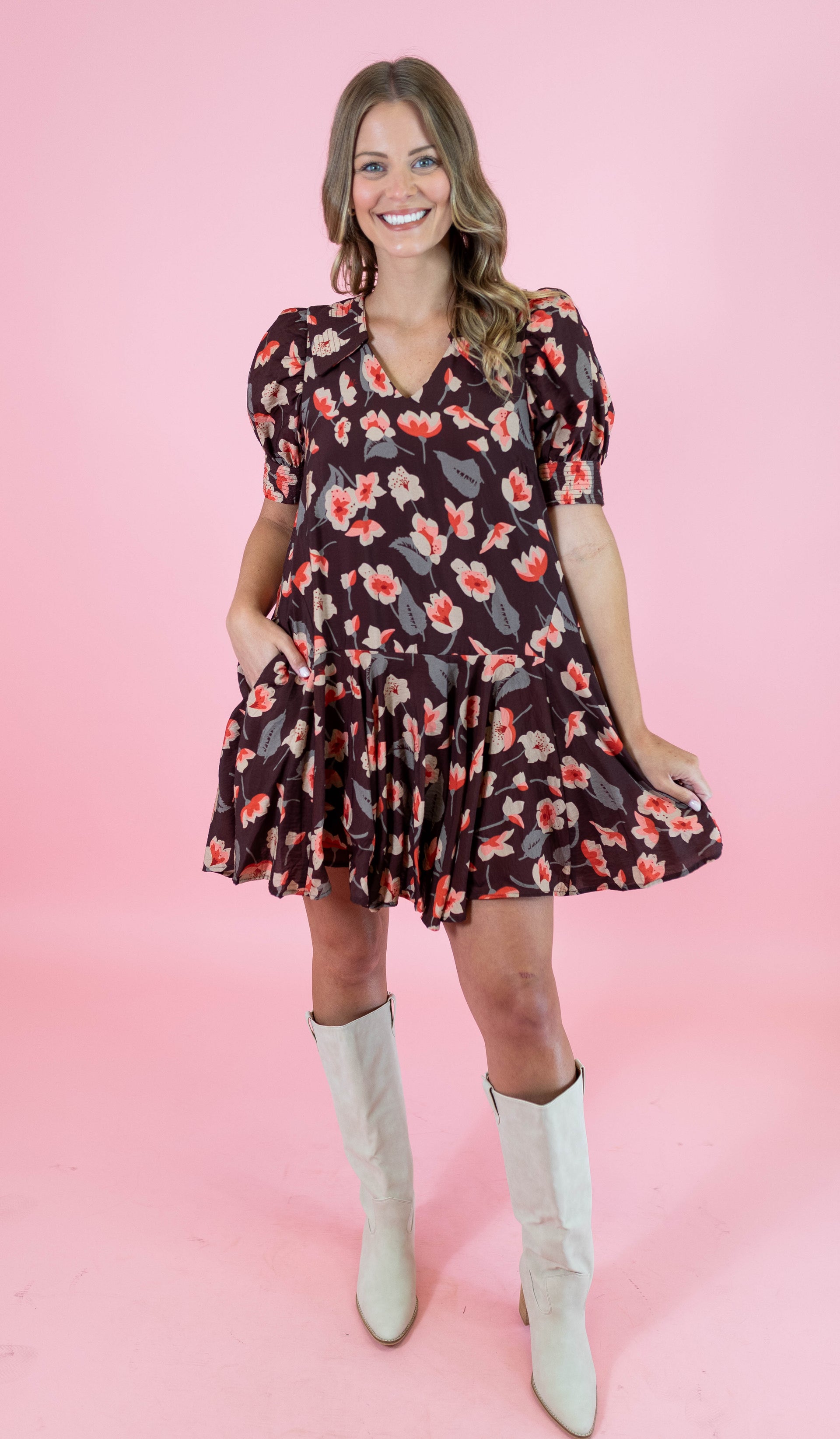 flounce mini dress Flounce Mini Dress Cienti The Label