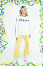 French Terry Vintage Krewe Shirt - Off White - Obsession Boutique
