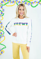 French Terry Vintage Krewe Shirt - Off White - Obsession Boutique