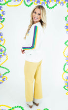French Terry Vintage Krewe Shirt - Off White - Obsession Boutique
