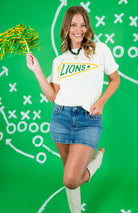 Bishop T's: Lion Pennant Tee - Cream - Obsession Boutique