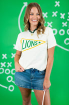Bishop T's: Lion Pennant Tee - Cream - Obsession Boutique