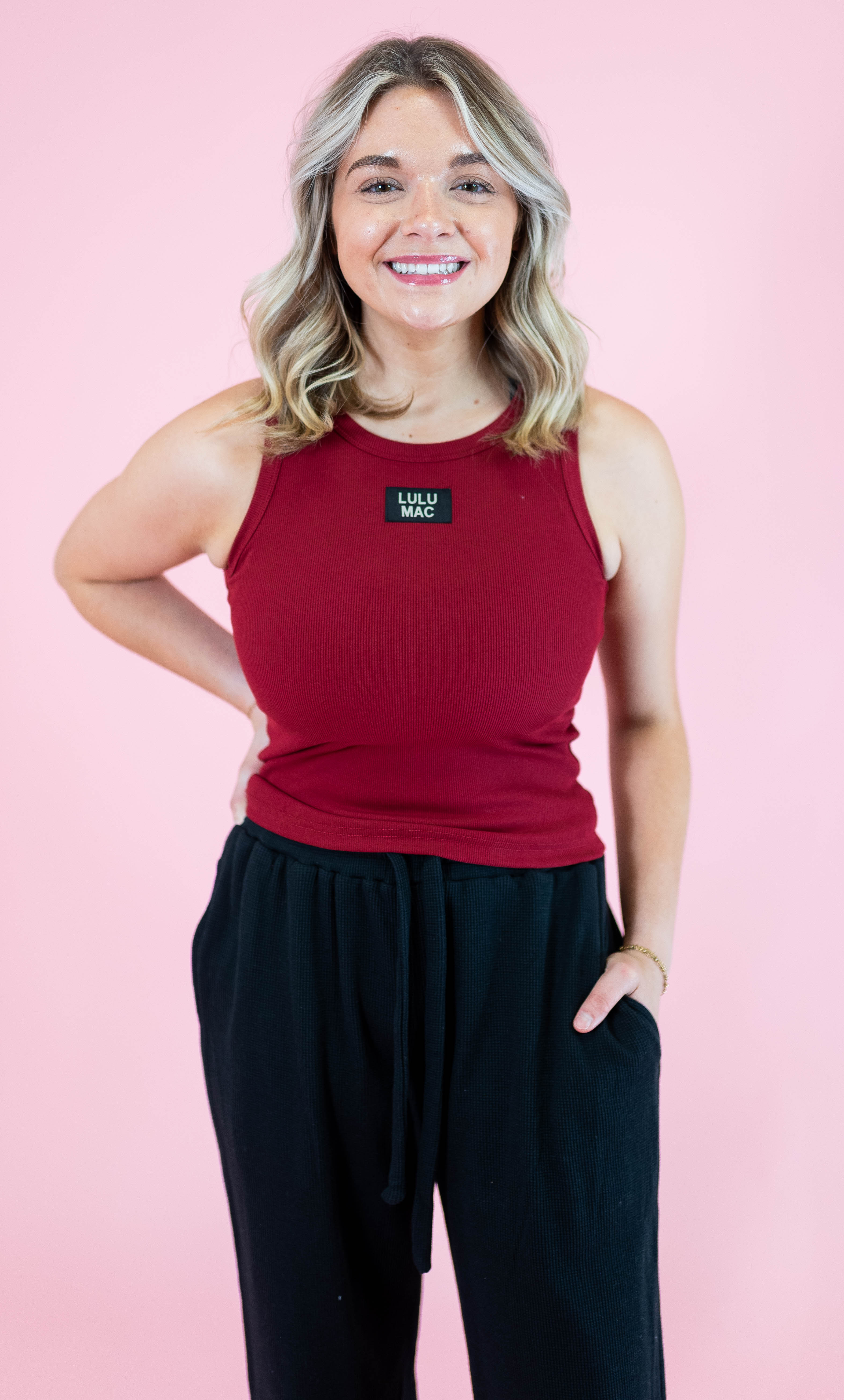 Lulu Mac: DD - Tank Maroon - Obsession Boutique