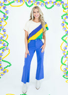 Mardi Gras Stretch Wide Leg Jeans - Obsession Boutique