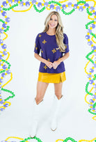Beaded Fleur de Lis Top - Obsession Boutique