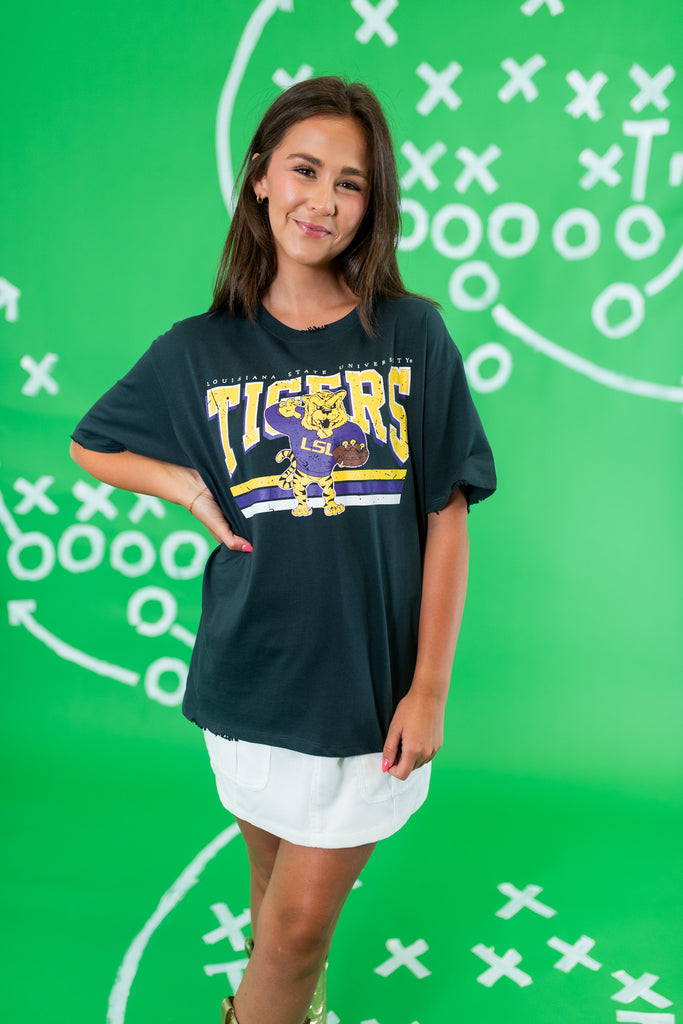 Cursive Obsession Back Print T-Shirt