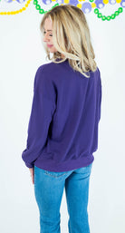 Mardi Gras Sequin Star Long Sleeve Top - Obsession Boutique