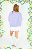 Mardi Gras Oversized Graphic Stud Tee - Obsession Boutique