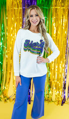 Layered Mardi Gras Sequin Pullover - Obsession Boutique