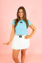Lulu Mac: Babydoll Top - Blue - Obsession Boutique