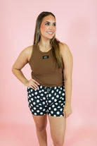 Lulu Mac: Polka Dot Boxer Shorts - Black - Obsession Boutique