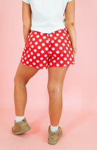 Lulu Mac: Polka Dot Boxer Shorts - Red - Obsession Boutique