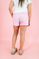 Lulu Mac: Polka Dot Boxer Shorts - Light Pink - Obsession Boutique