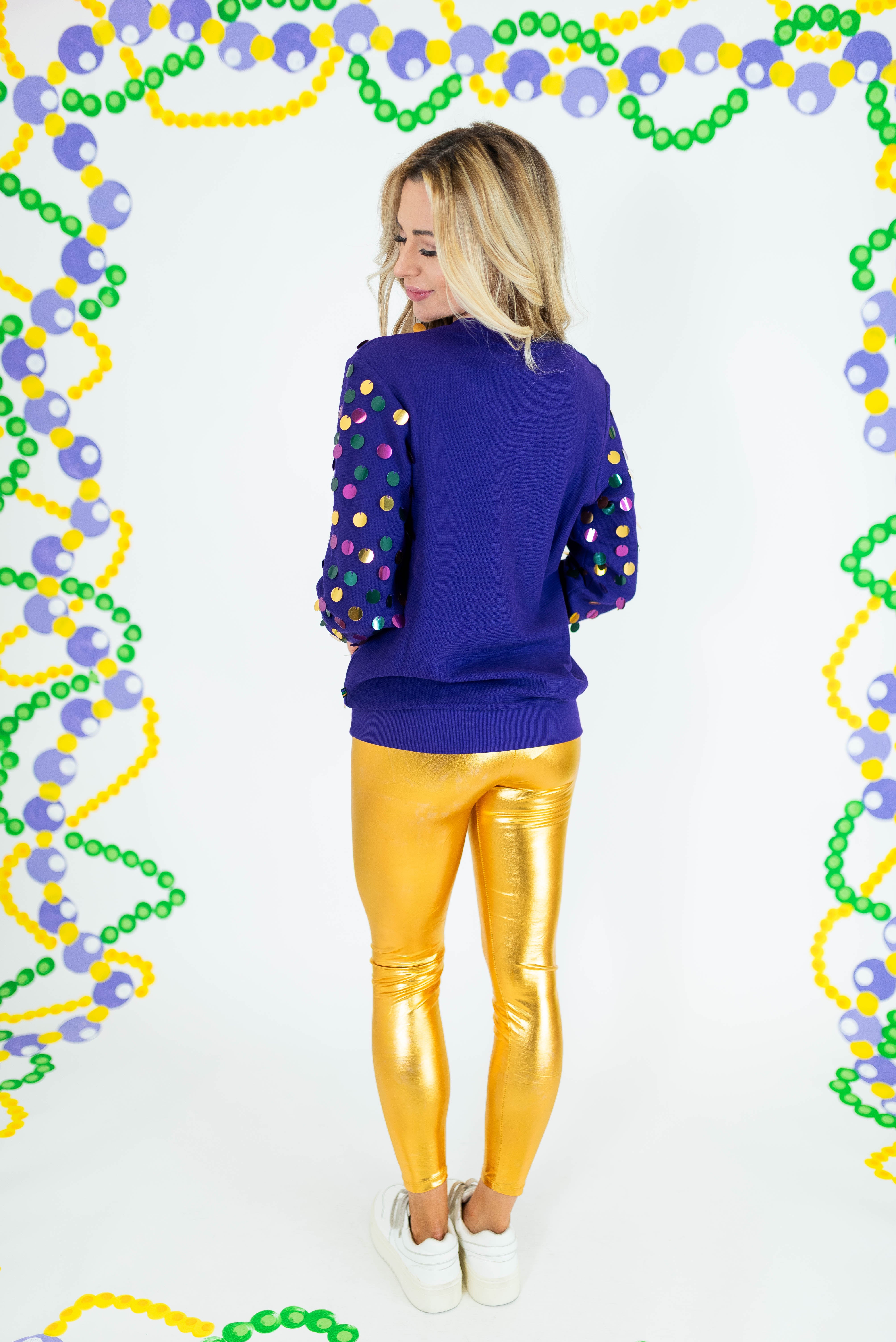 Metallic Leggings - Gold - Obsession Boutique
