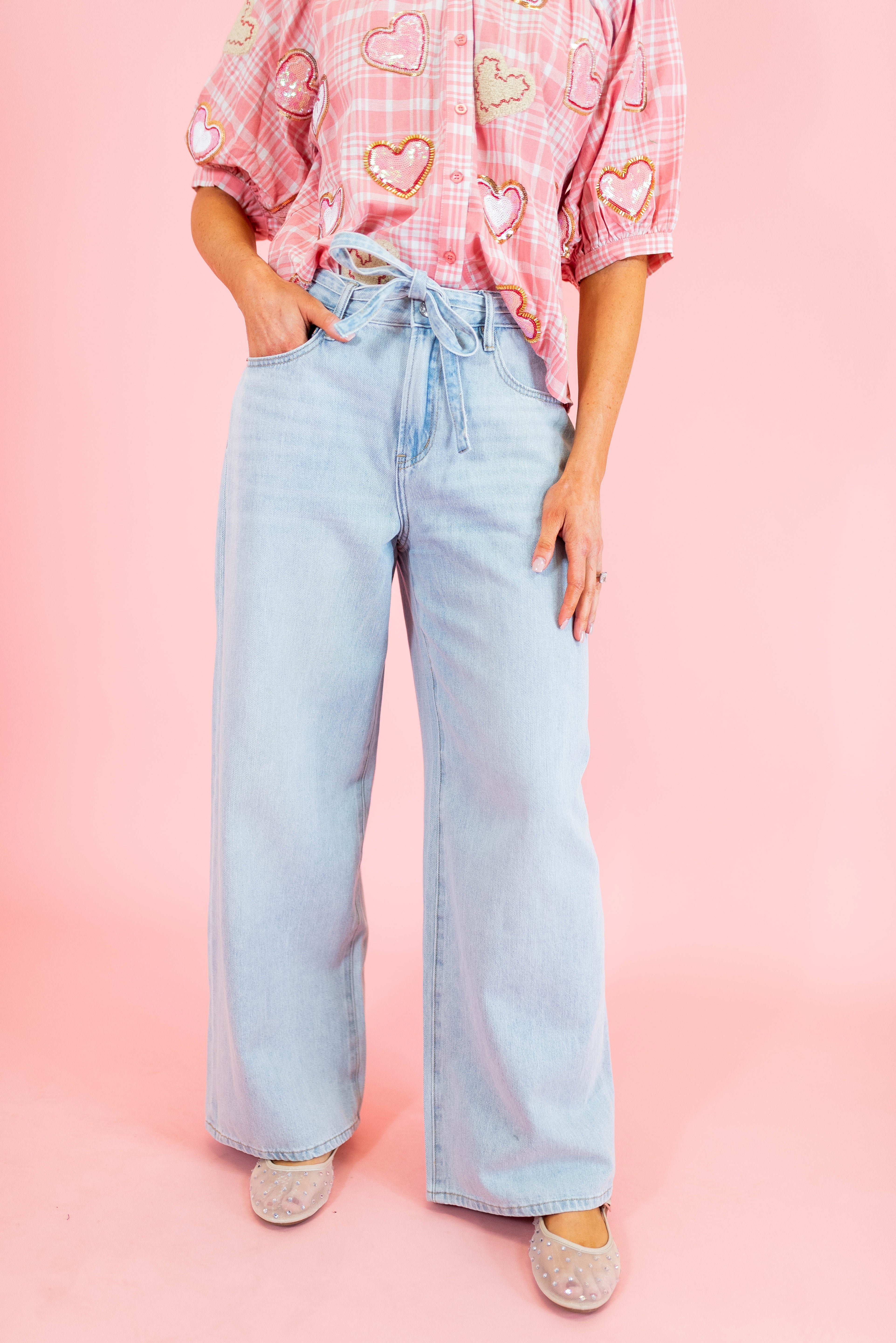 Baggy Straight Linen Jeans - Obsession Boutique