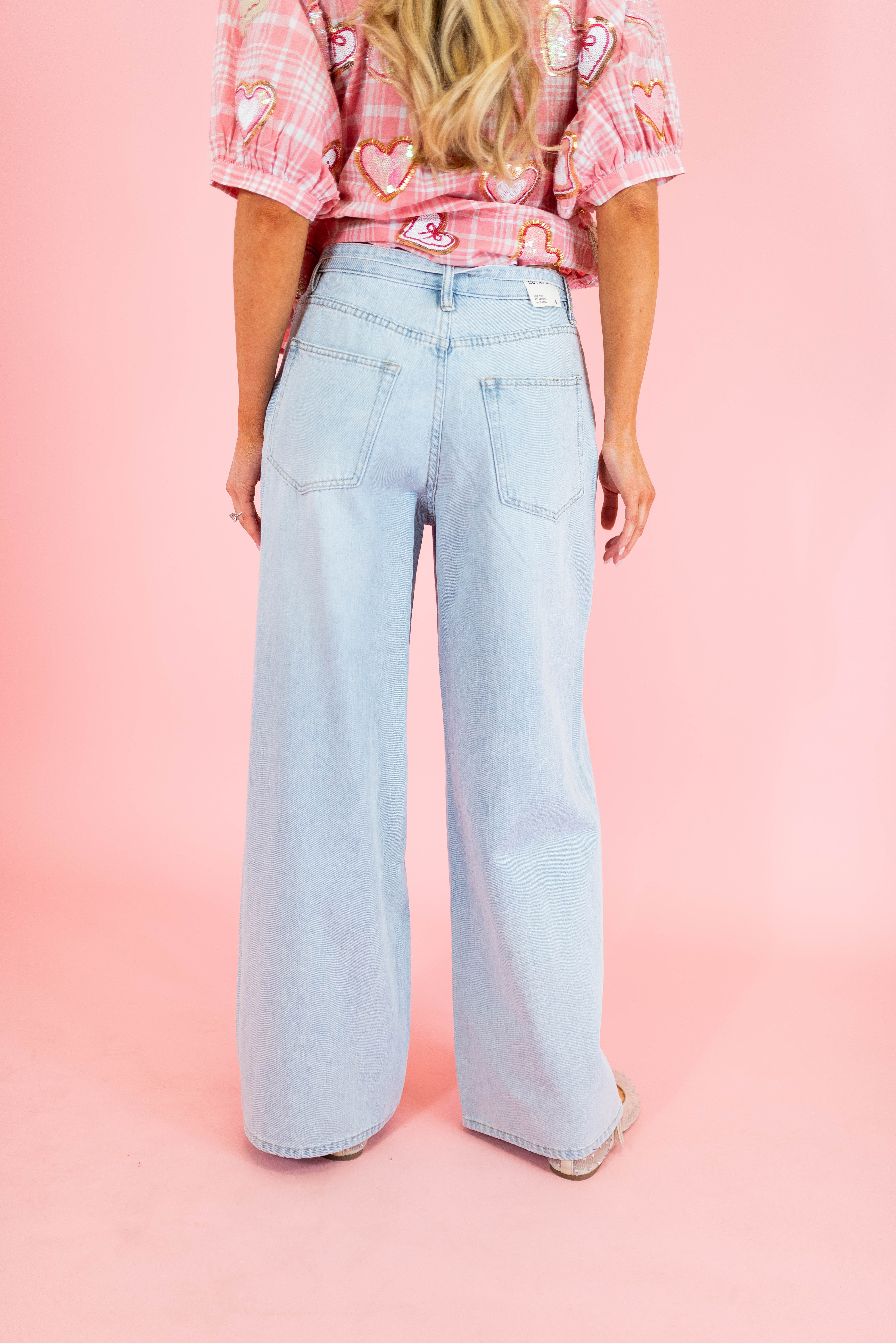 Baggy Straight Linen Jeans - Obsession Boutique
