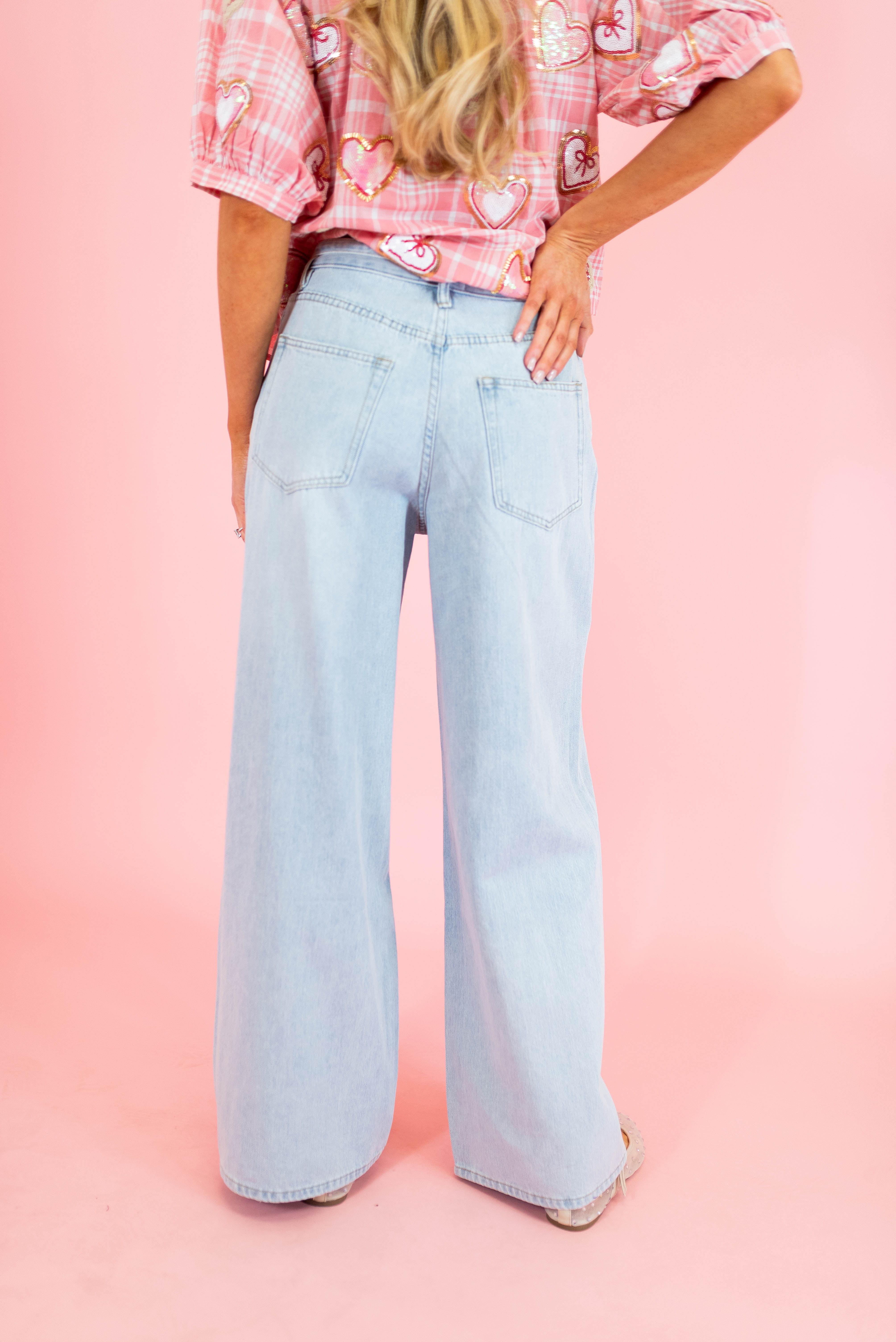 Baggy Straight Linen Jeans - Obsession Boutique