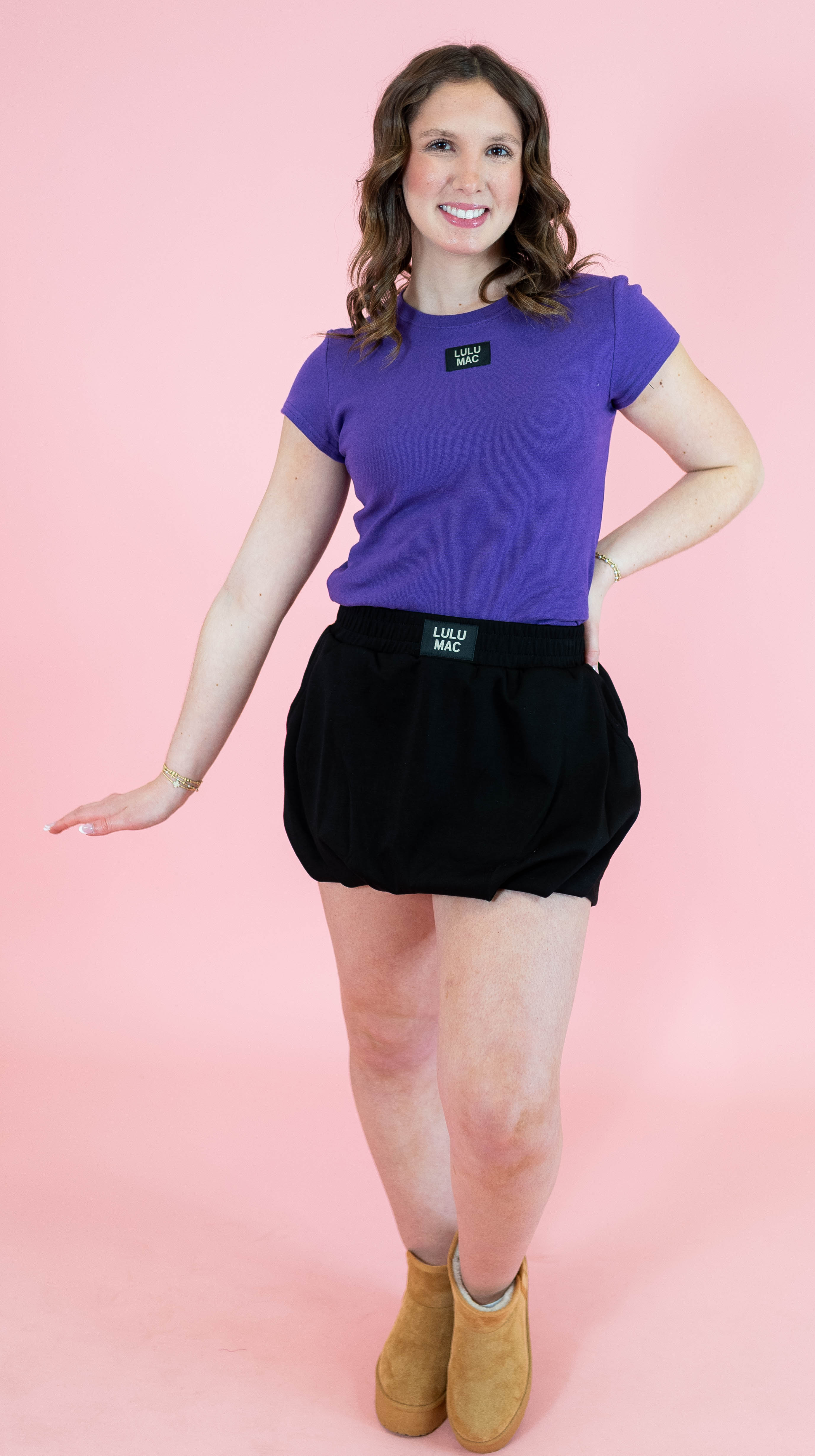 Lulu Mac: Babydoll Top - Deep Purple - Obsession Boutique