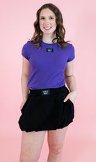 Lulu Mac: Babydoll Top - Deep Purple - Obsession Boutique