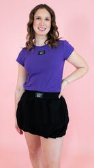 Lulu Mac: Babydoll Top - Deep Purple - Obsession Boutique