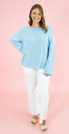 Textured Boat Neck Sweater - Obsession Boutique