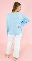 Textured Boat Neck Sweater - Obsession Boutique