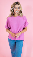 Oversized Dolman Sleeve Knit Top - Obsession Boutique