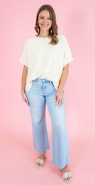 Oversized Dolman Sleeve Knit Top - Obsession Boutique