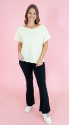 Cotton Slub Off-Shoulder Tee - Obsession Boutique