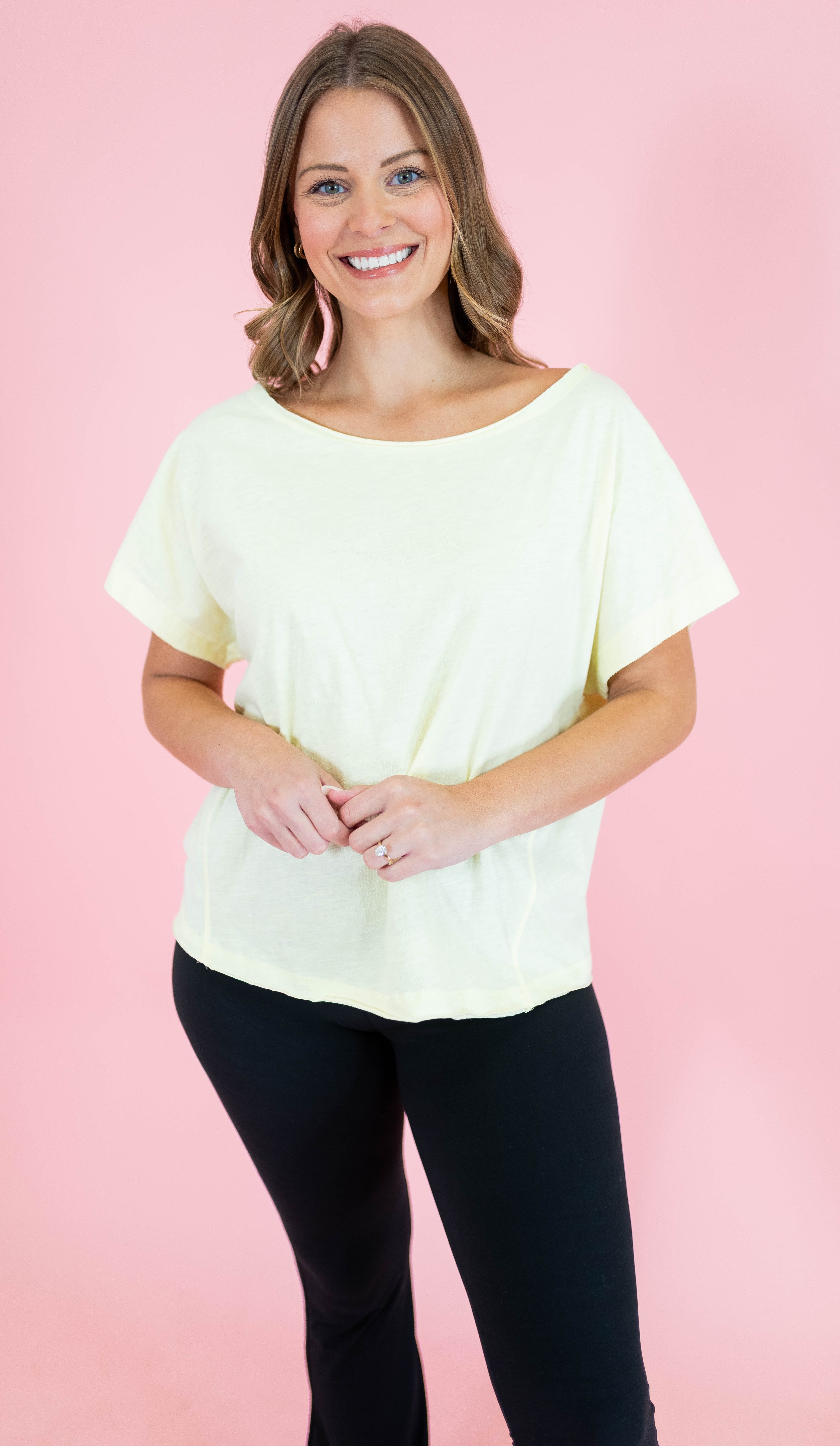 Cotton Slub Off-Shoulder Tee - Obsession Boutique