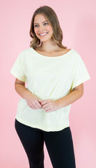 Cotton Slub Off-Shoulder Tee - Obsession Boutique