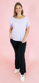 Cotton Slub Off-Shoulder Tee - Obsession Boutique