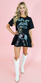 Queen Of Sparkles: Let's Go Girls Lassoing Cowgirl Dress - Obsession Boutique