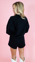 Queen Of Sparkles: Queen Card Rhinestone Tie Sweatshirt - Obsession Boutique