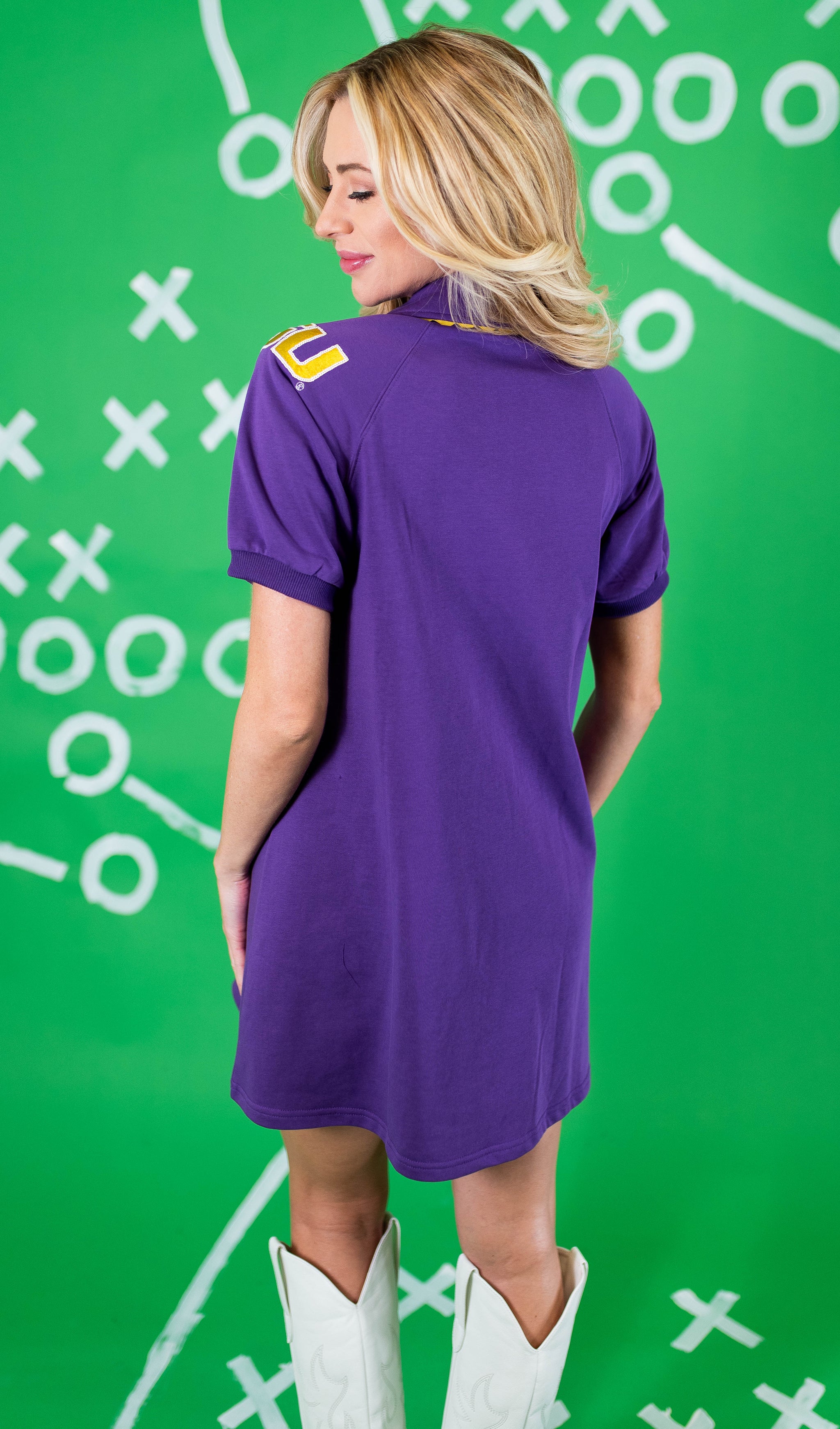 Brianna Cannon: LSU Logo Patch Dress Purple / Small
