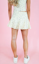 Yellow and Lavender Floral Crop Top & Skirt Set - Obsession Boutique
