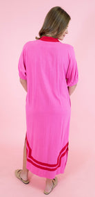 Short Raglan Sleeve Contrast Midi Dress - Obsession Boutique