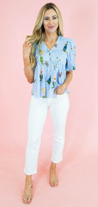 Petite Straight Patch Pocket Jeans - Optic White - Obsession Boutique